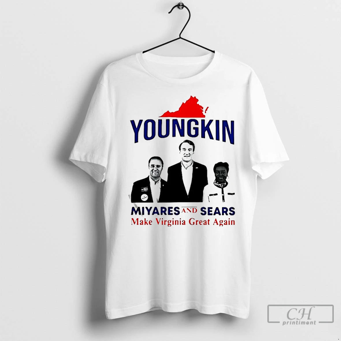 Premium Youngkin Miyares And Sears Make Virginia Great Again Politics Shirt Hoodie Sweatshirt | PurePodTees.com