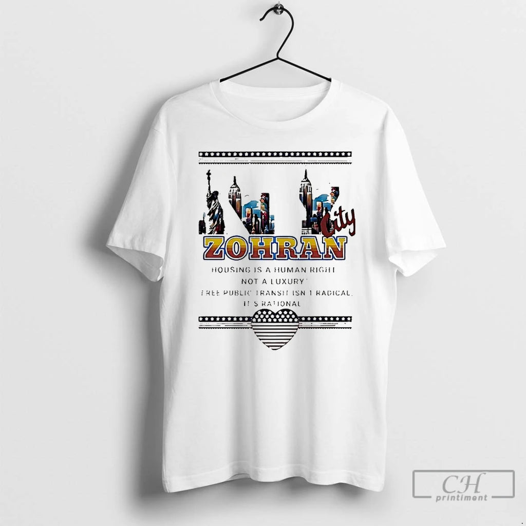 Premium Zohran Mamdani New York City Housing Is A Human Right Not A Luxury Shirt Hoodie Sweatshirt | PurePodTees.com