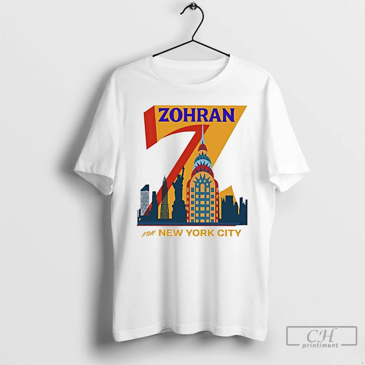 Premium Zohran Mamdani Zohran For New York City Skyline Graphic T Shirts Hoodie Sweatshirt | PurePodTees.com