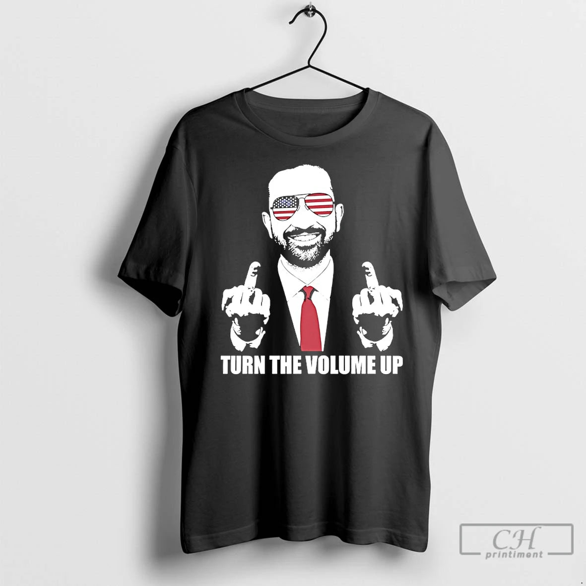 Premium Zohran Mamdani Middle Finger Turn The Volume Up Shirt Hoodie Sweatshirt | PurePodTees.com