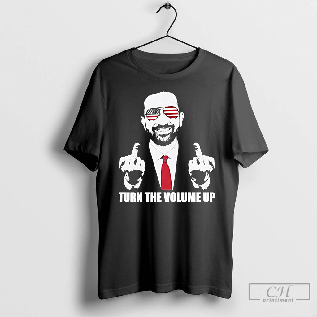 Premium Zohran Mamdani Middle Finger Turn The Volume Up T Shirts Hoodie Sweatshirt | PurePodTees.com