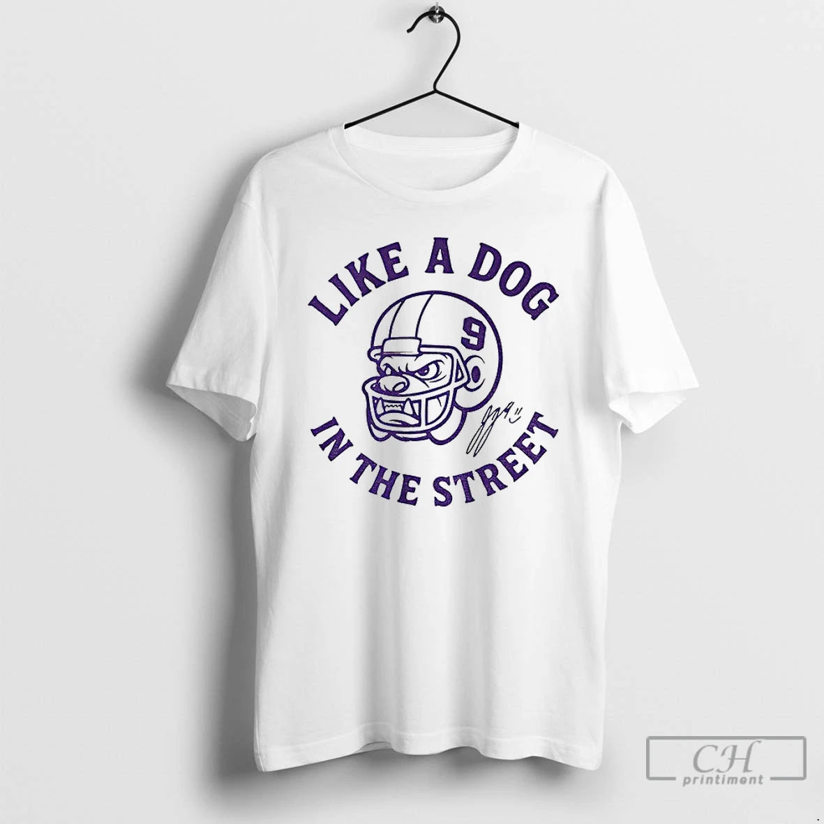 Premium M7h6w2cy J J Mccarthy Minnesota Like A Dog In The Street Signature T Shirts Hoodie Sweatshirt | PurePodTees.com