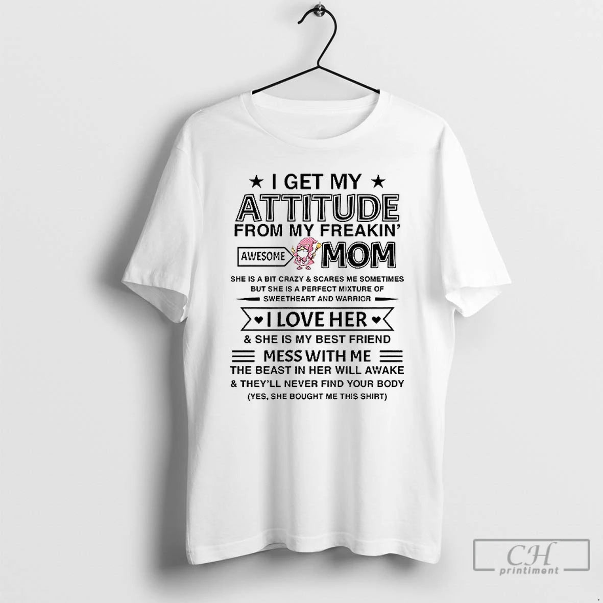Premium Zcr8gw8s Gnome I Get My Attitude From My Freakin Awesome Mom She Is Shirt Hoodie Sweatshirt | PurePodTees.com