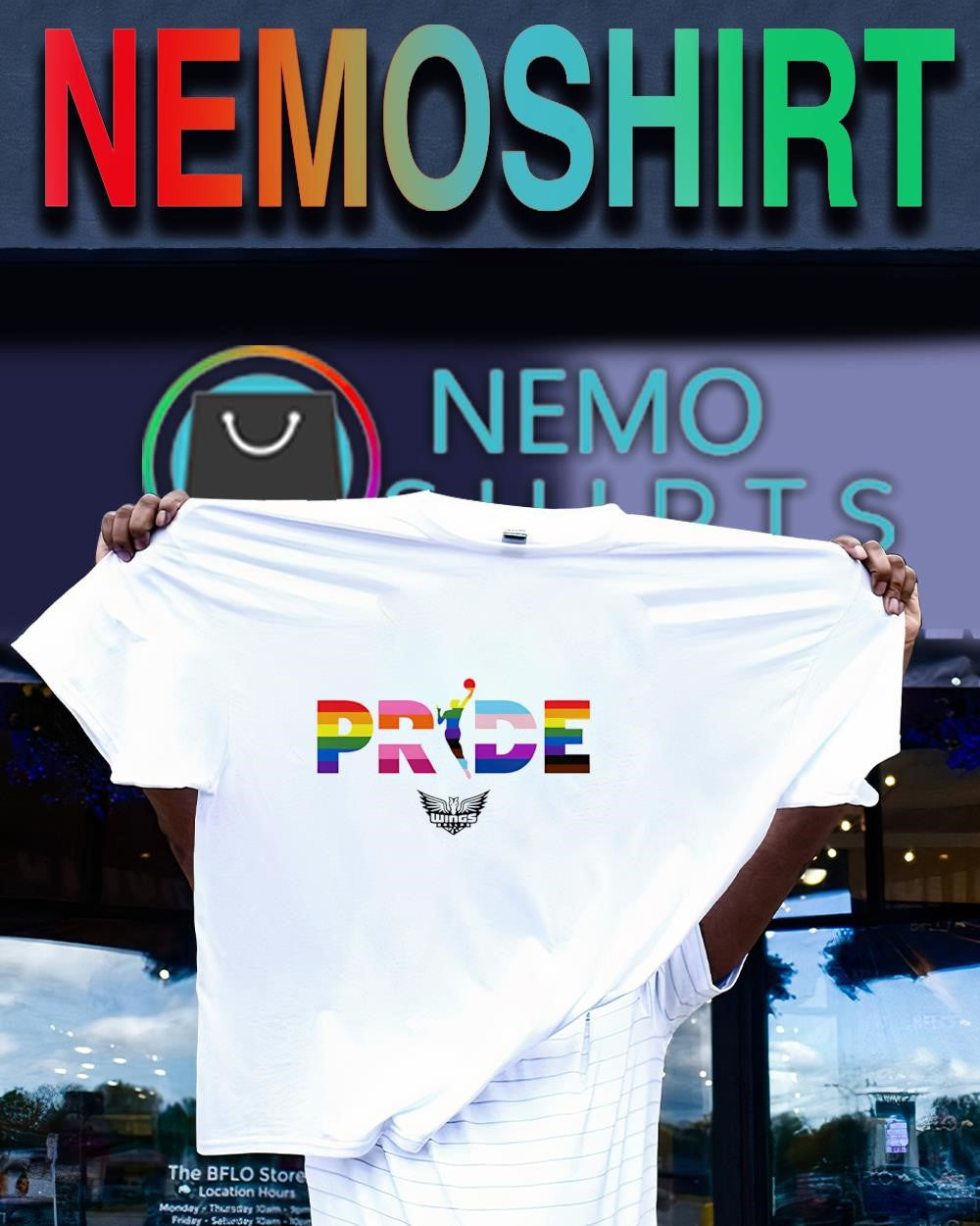 Pride LGBT Dallas Wings WNBA team logo shirt