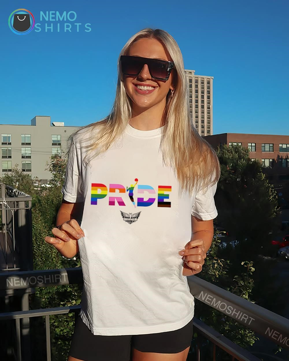 Pride LGBT Dallas Wings WNBA team logo shirt