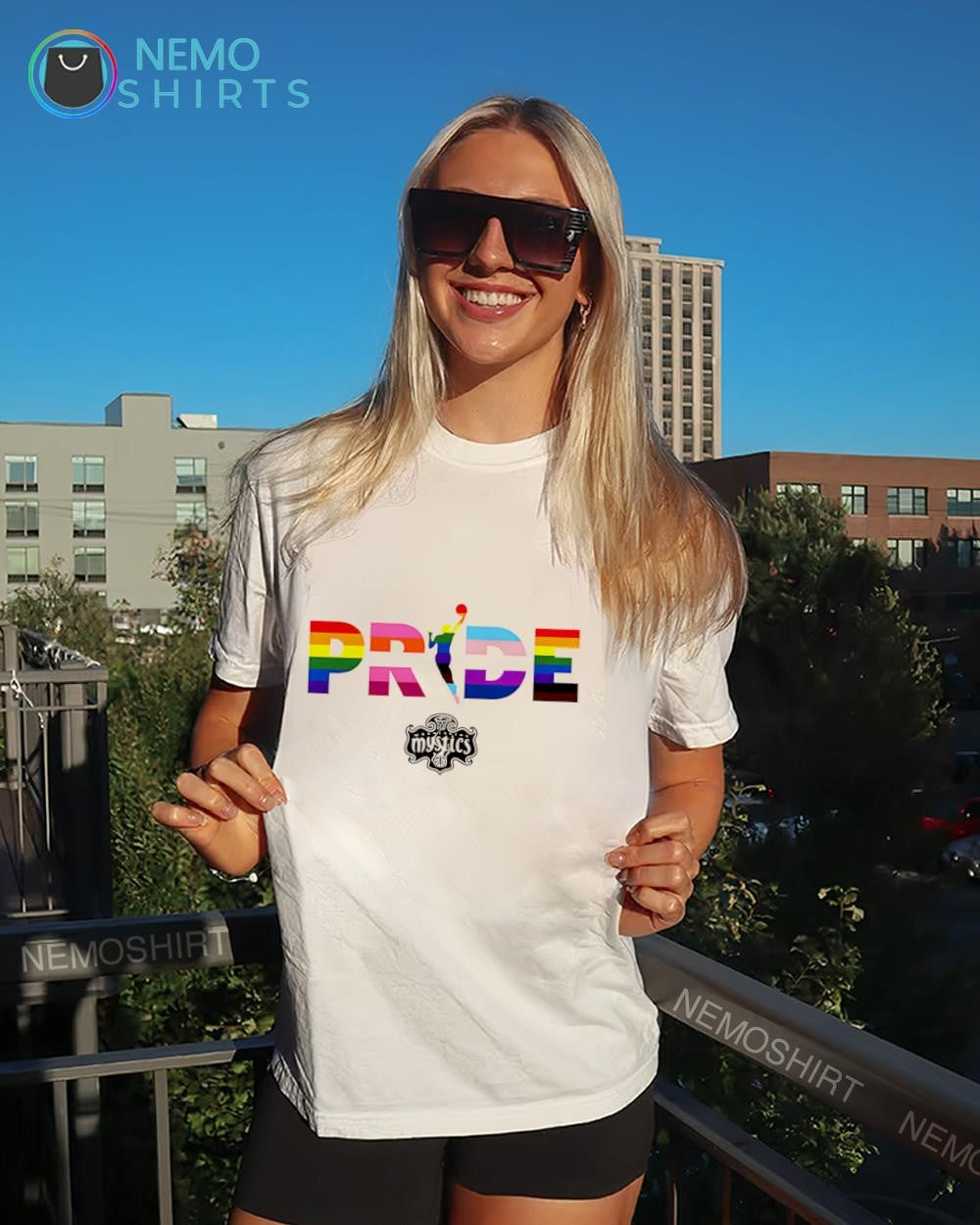 Pride LGBT Washington Mystics WNBA team logo shirt