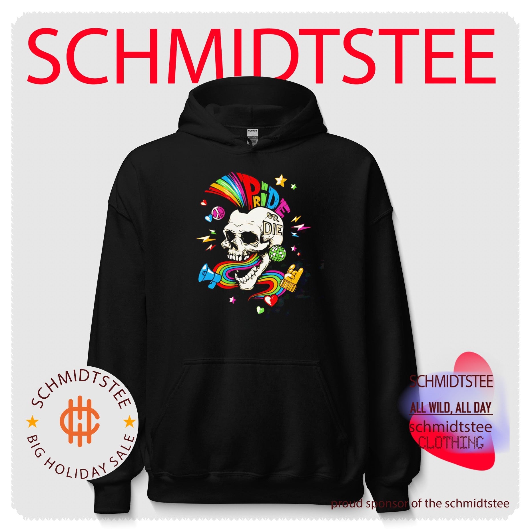 Pride or Die skull rainbow shirt