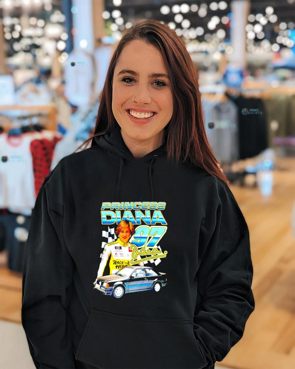 Princess Diana 97 racing car signature shirt