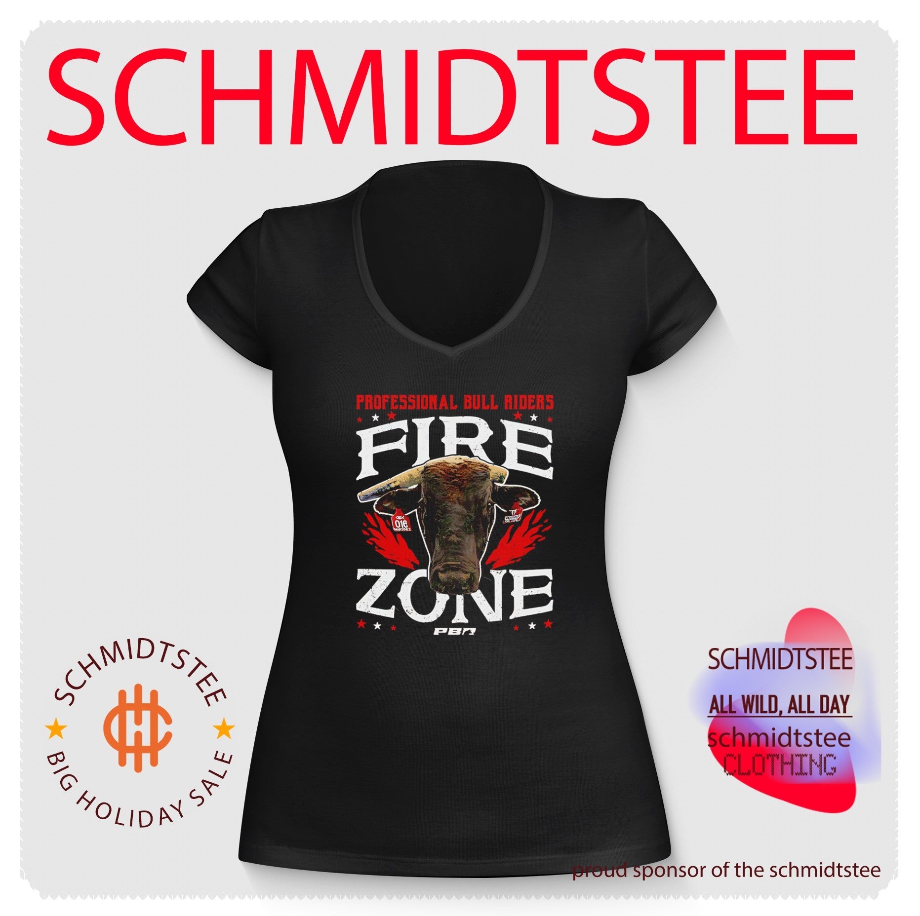 Professional Bull Riders Fire Zone Bull Head shirt