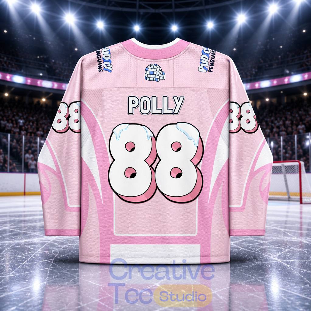 Pudgy Penguins Special Edition Hockey Jersey – Pink