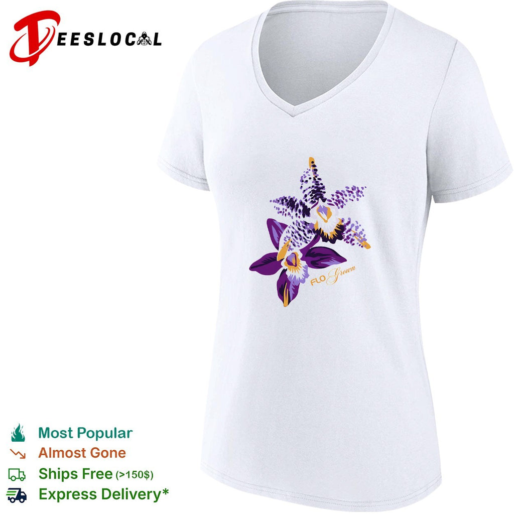 Purple orchid flowers FloGrown shirt