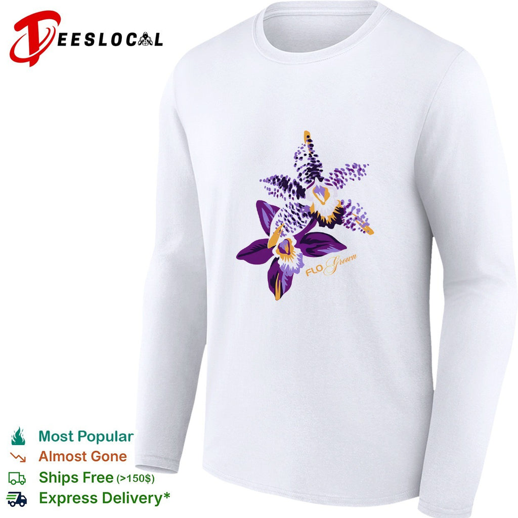Purple orchid flowers FloGrown shirt