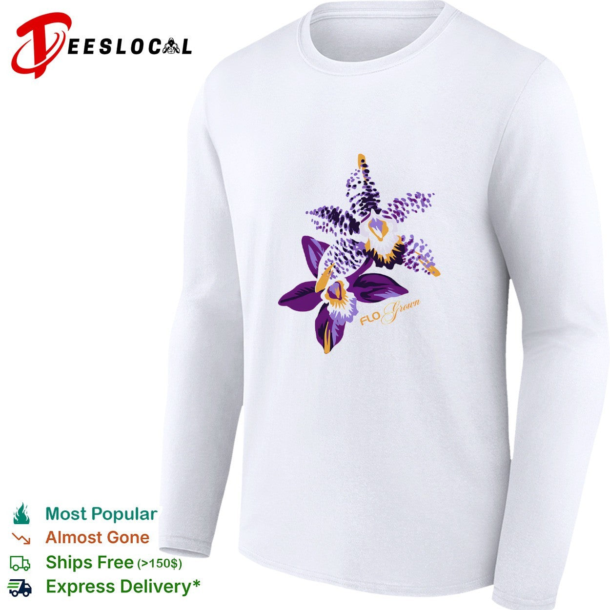 Purple orchid flowers FloGrown shirt