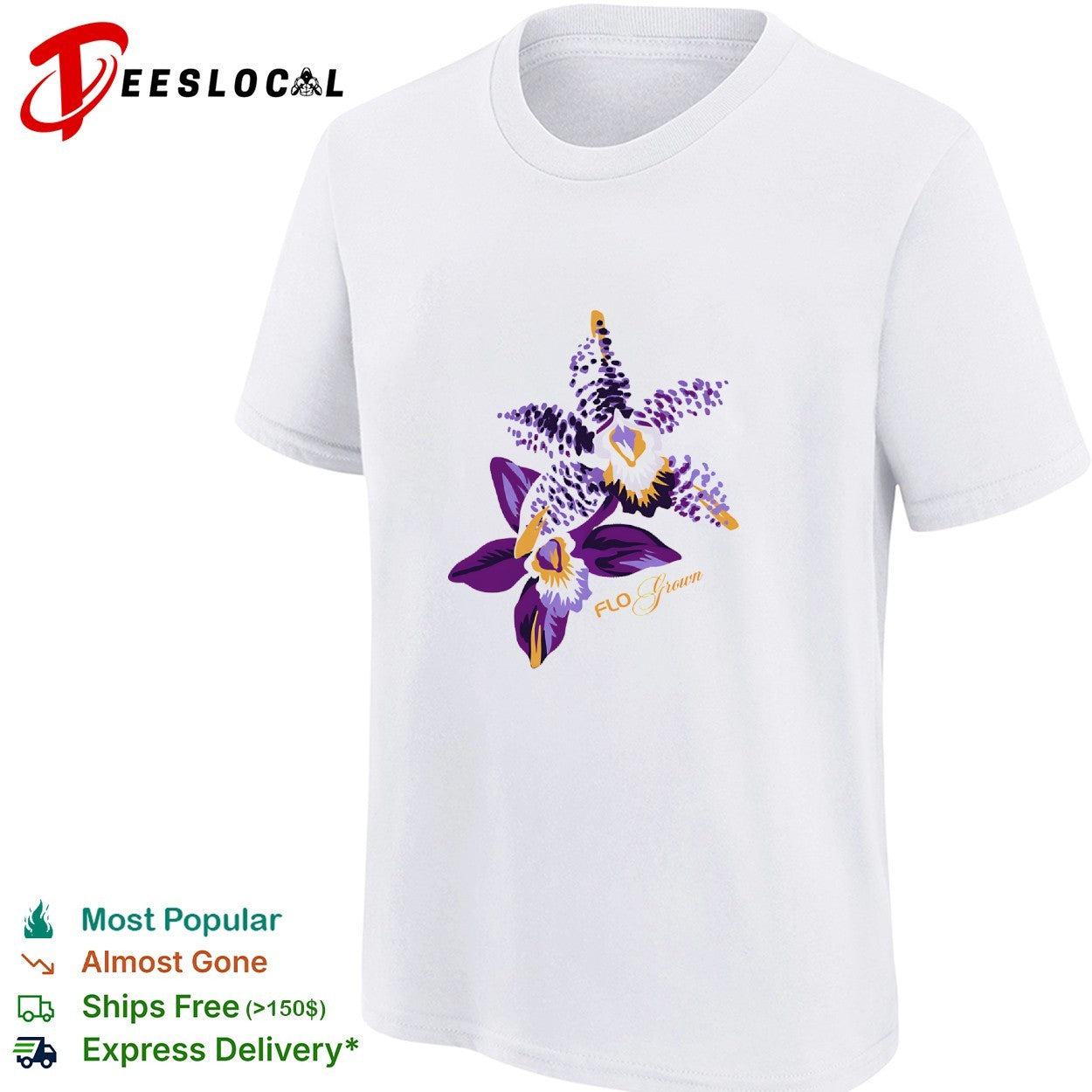 Purple orchid flowers FloGrown shirt