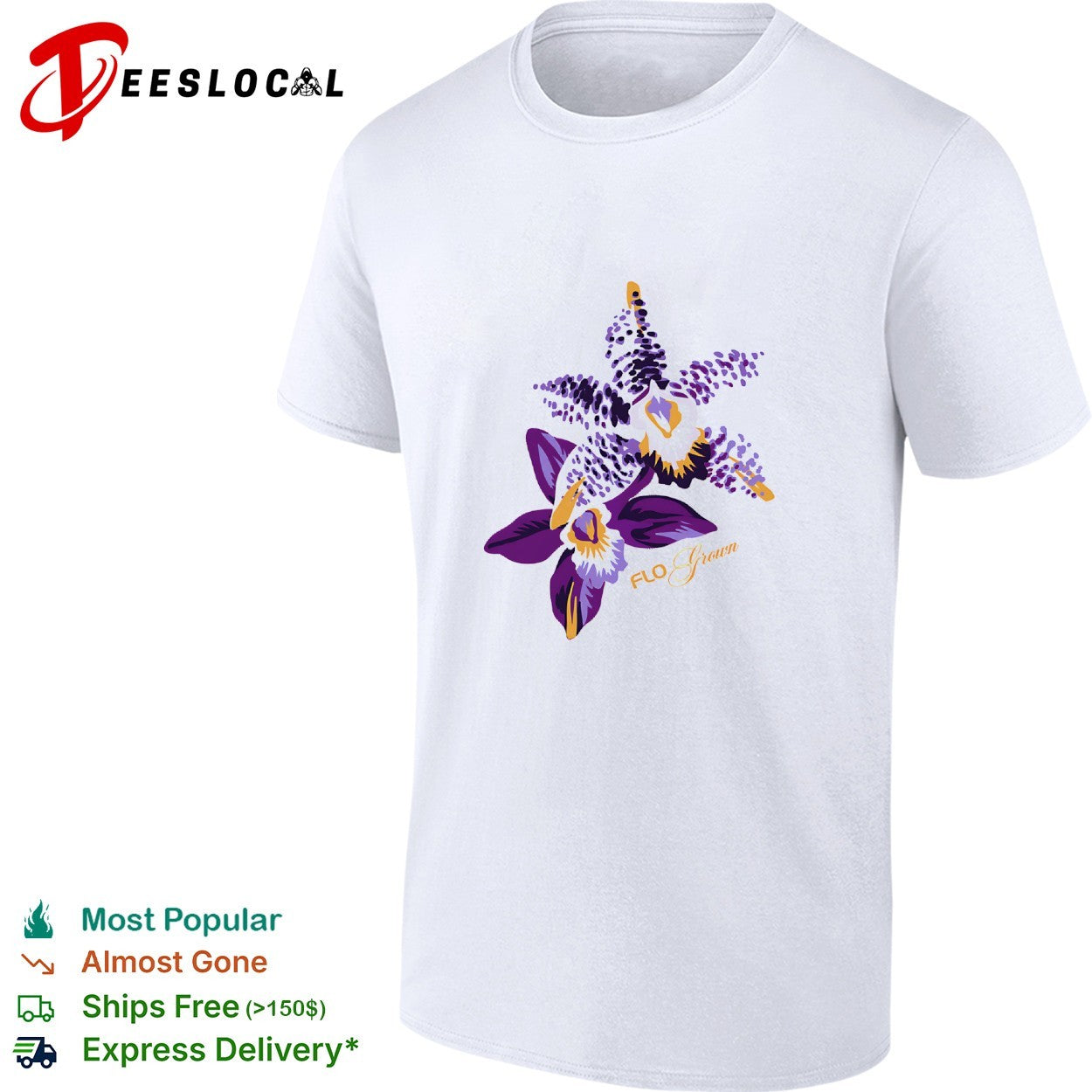 Purple orchid flowers FloGrown shirt