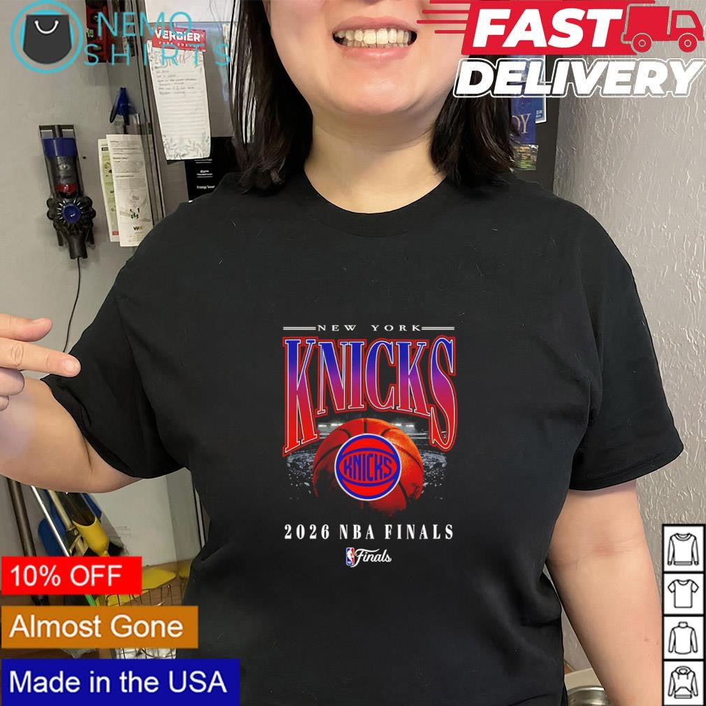 New York Knicks 2026 NBA Finals ball skyline shirt