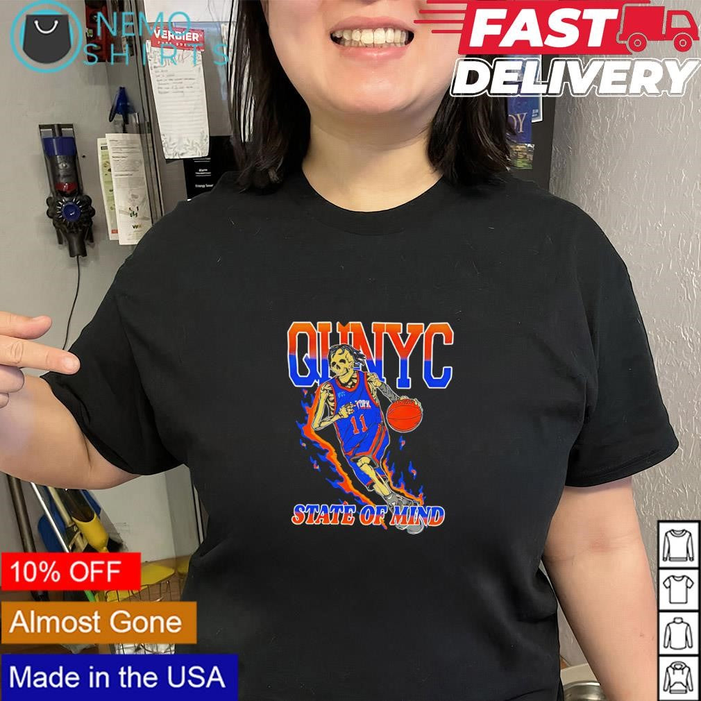 New York Knicks State of Mind QHNYC Brunson skeleton graphic shirt