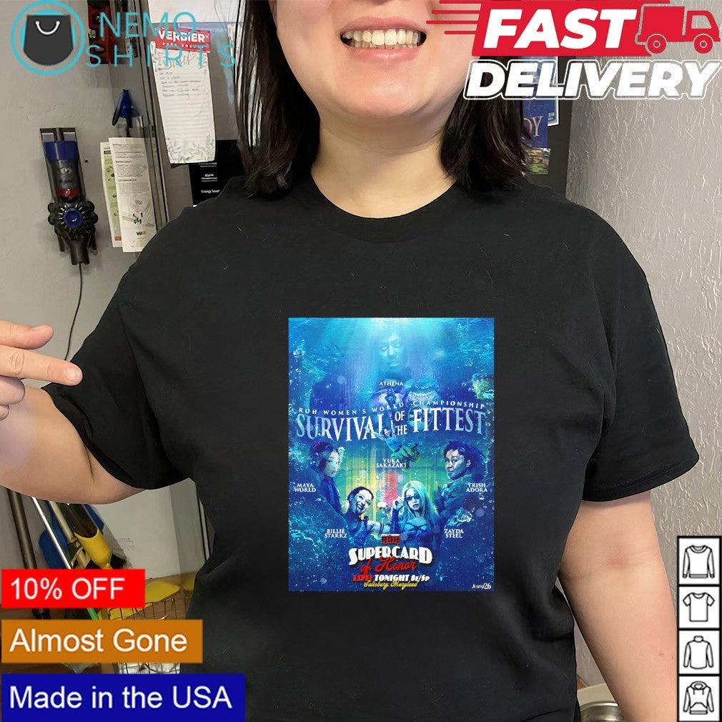 ROH Supercard of Honor 2026 Survival of the Fittest event shirt