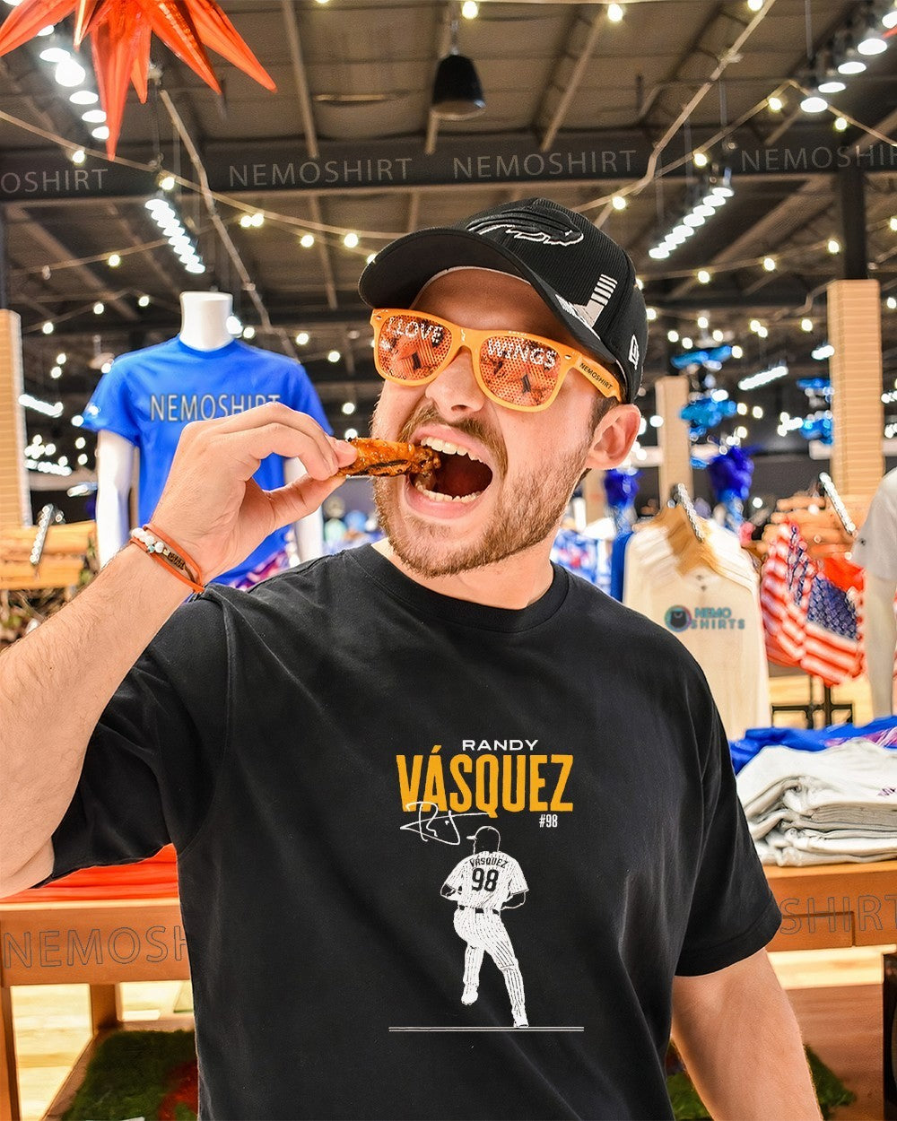 Randy Vasquez San Diego Padres baseball player signature shirt