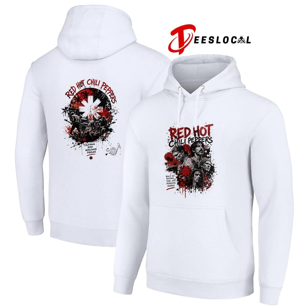 Red Hot Chilly Peppers built on rhythm fire and fearless energy graphic shirt