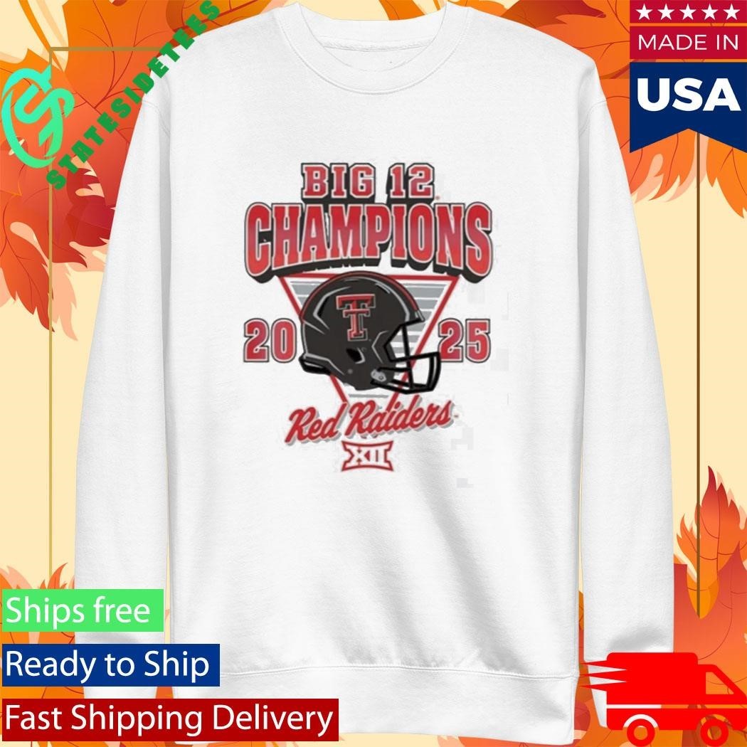 Red Raiders 2025 Big 12 Football Champions HELMET Shirt