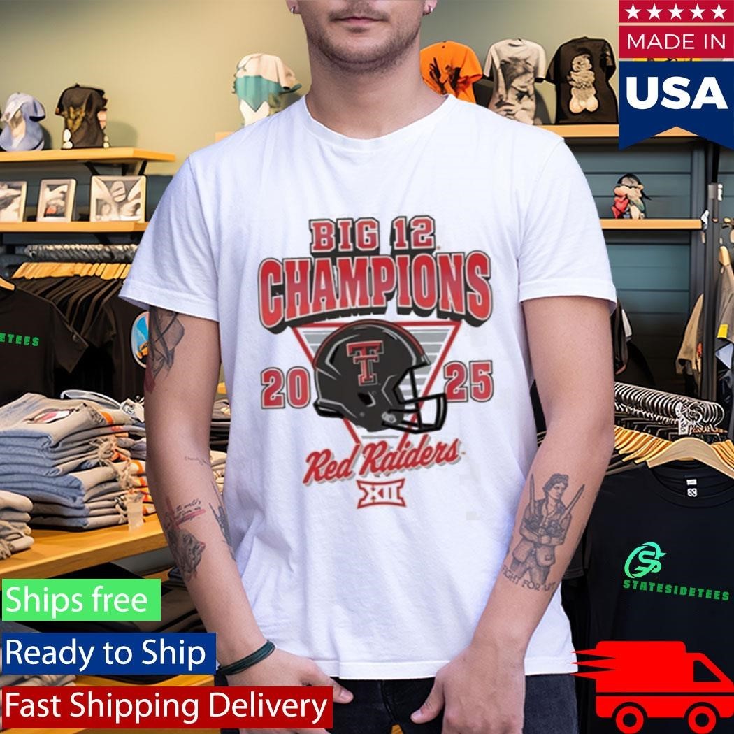 Red Raiders 2025 Big 12 Football Champions HELMET Shirt
