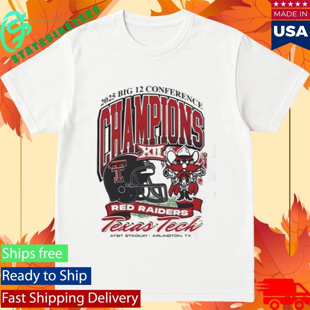 Red Raiders 2025 Big 12 Football Champions Mascot Shirt