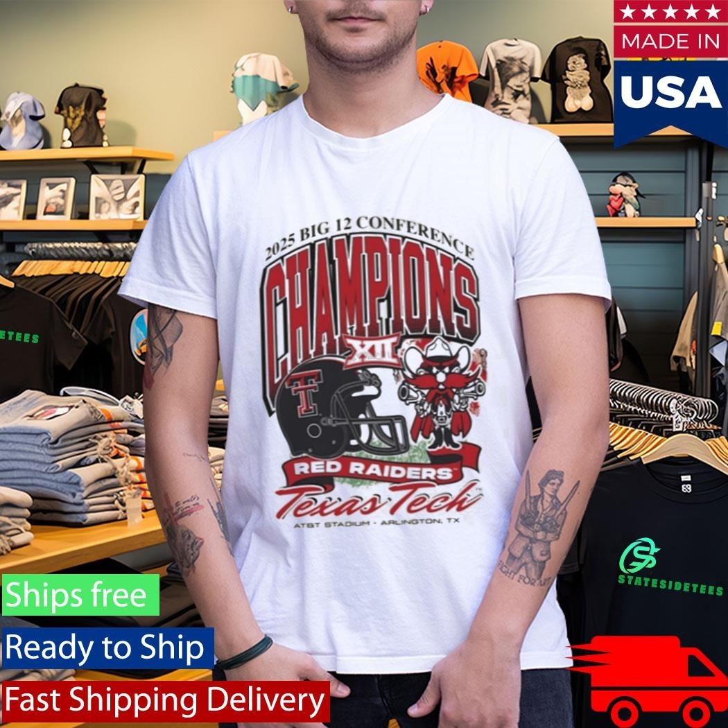Red Raiders 2025 Big 12 Football Champions Mascot Shirt