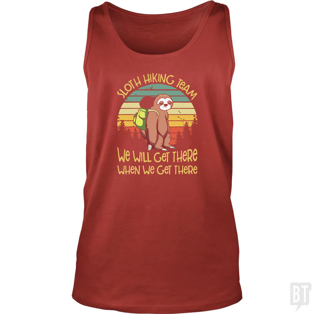 Funny Sloth Hiking Team Tank Top