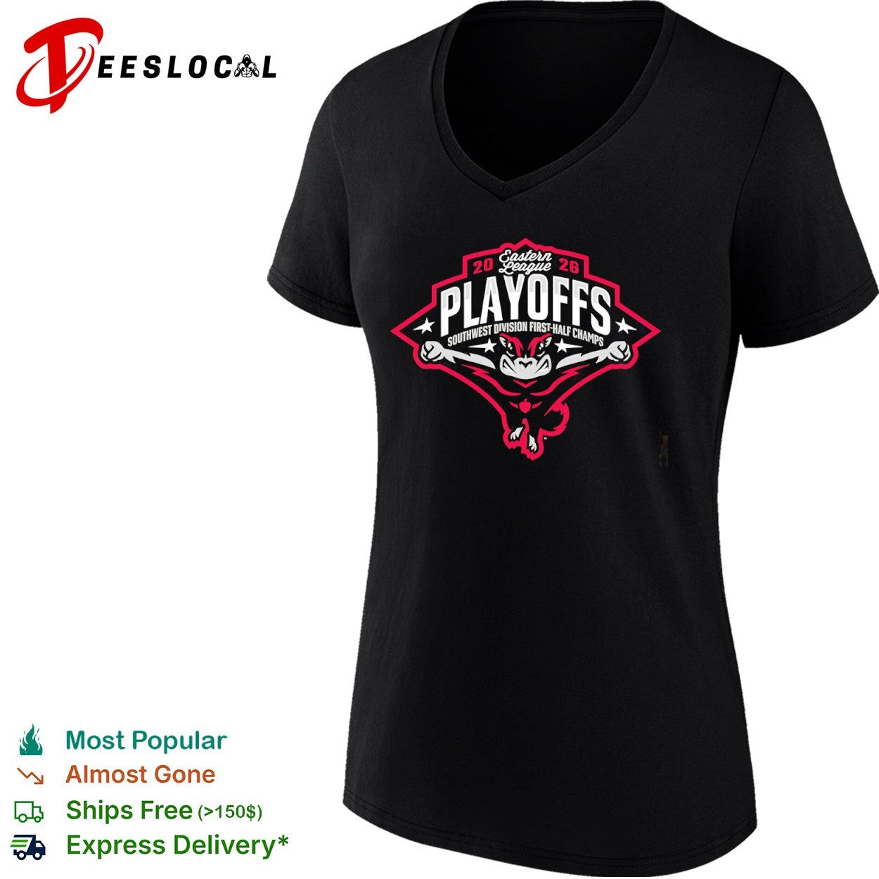 Richmond Flying Squirrels Eastern League 2026 playoffs Southwest Division first half champs mascot shirt