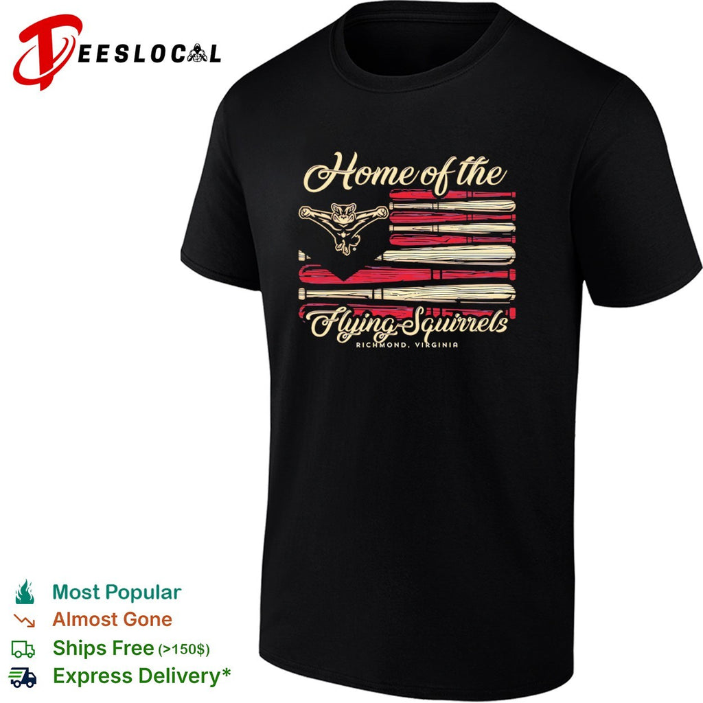Richmond Flying Squirrels home of the Virginia flag shirt