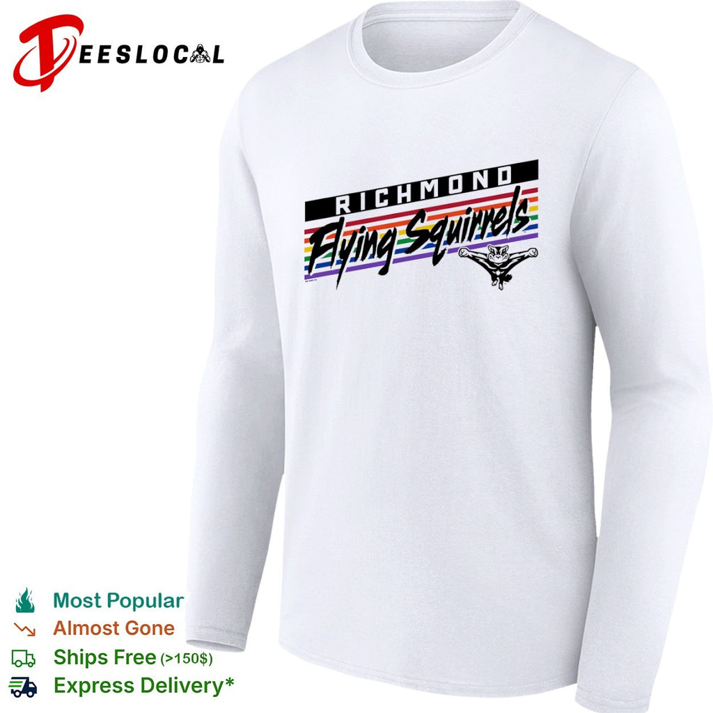 Richmond Flying Squirrels rainbow shirt