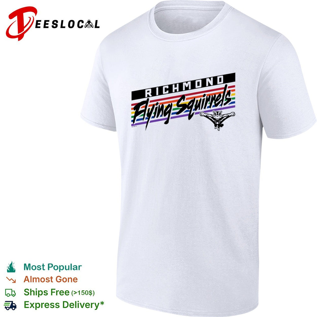 Richmond Flying Squirrels rainbow shirt
