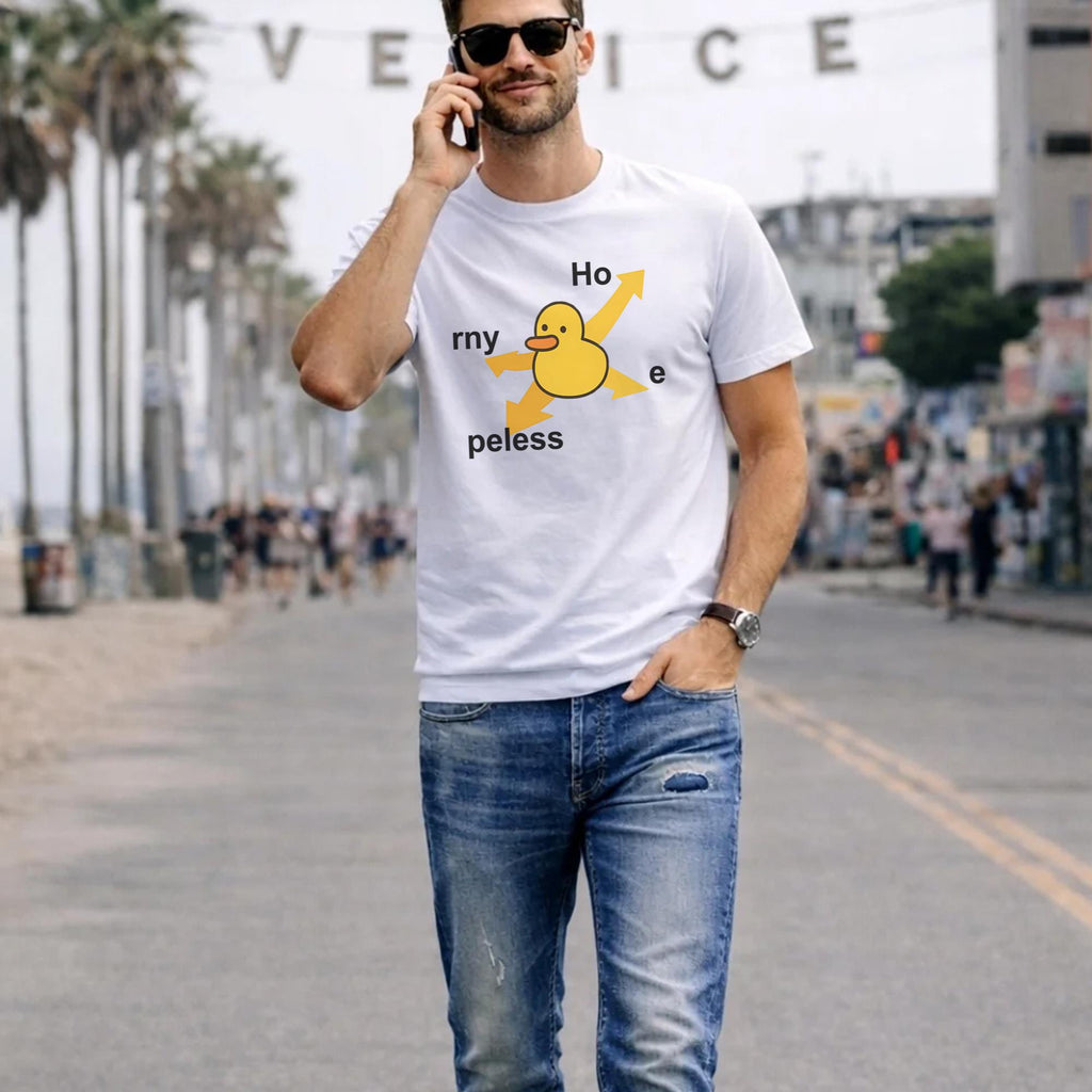 Ho rny Peless Duck In Distress Shirt