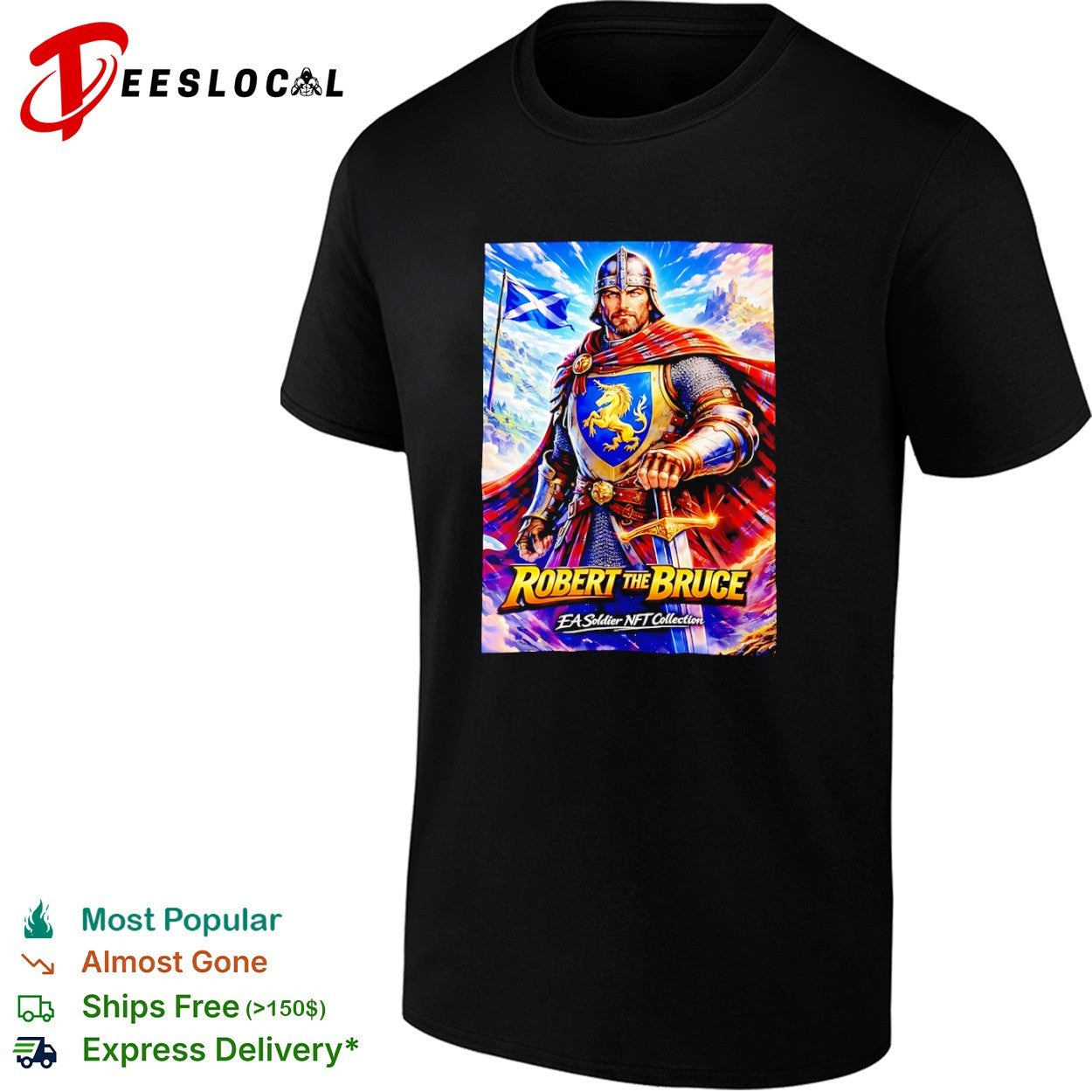 Robert the Bruce EA Soldier NFT Collection Scottish King Knight Fantasy Warrior shirt