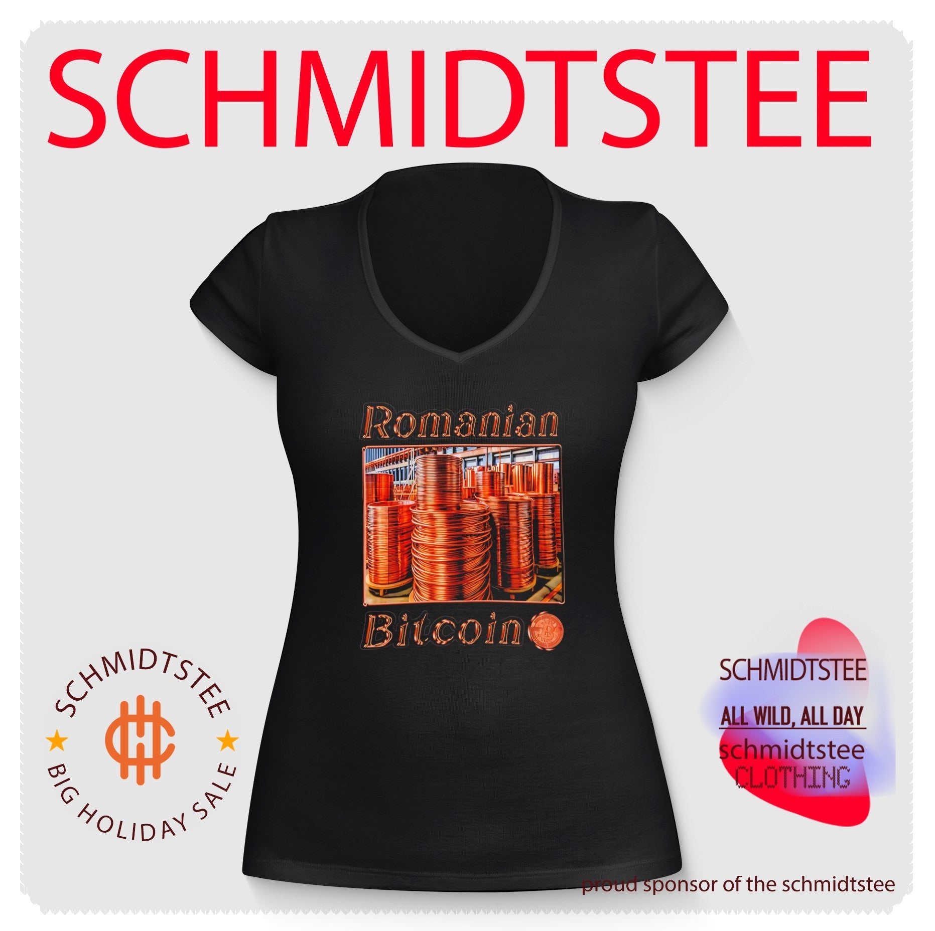 Romanian Bitcoin Copper Wire Spools crypto shirt