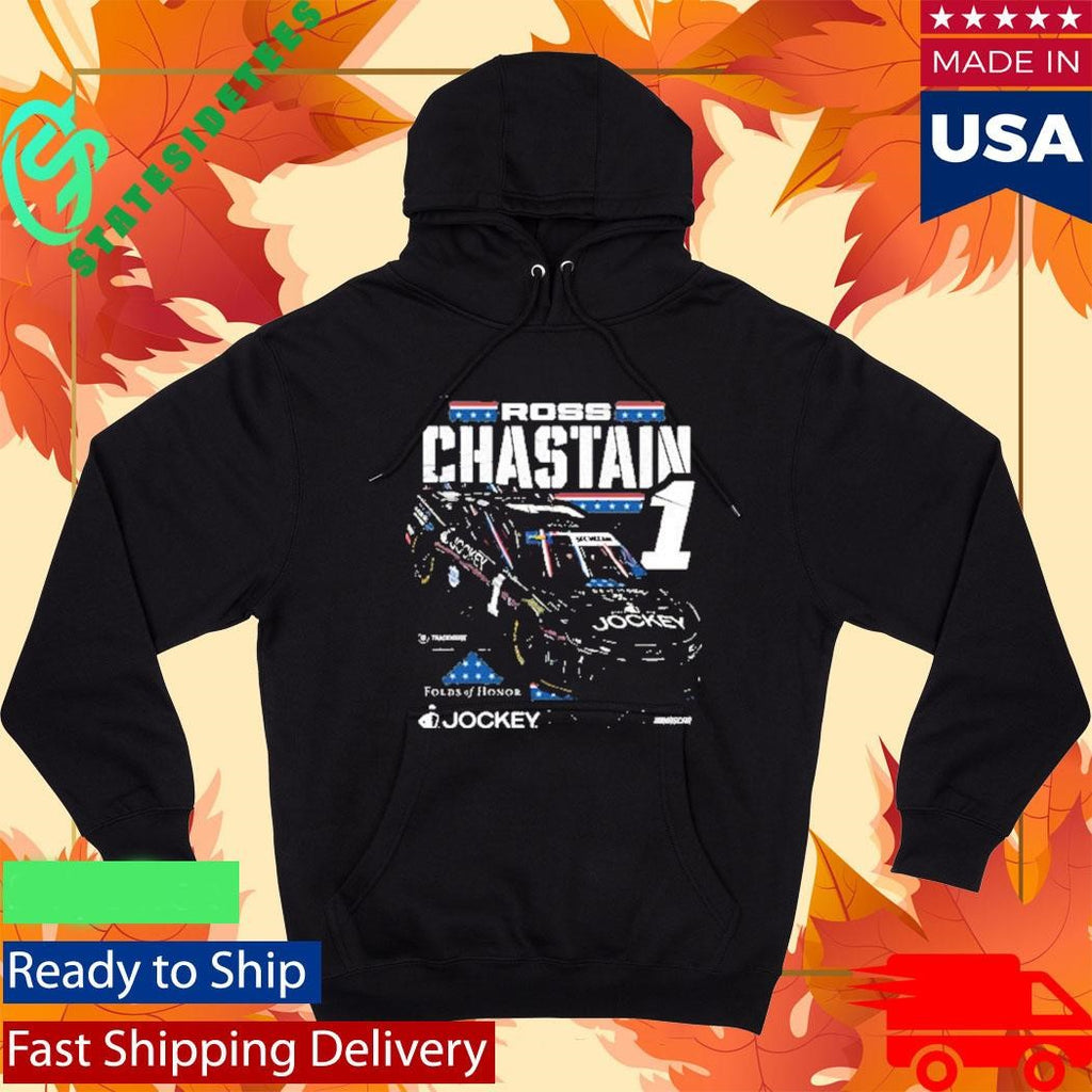 Ross Chastain #1 2026 Jockey Folds Of Honor Shirt