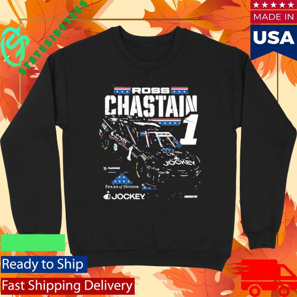 Ross Chastain #1 2026 Jockey Folds Of Honor Shirt