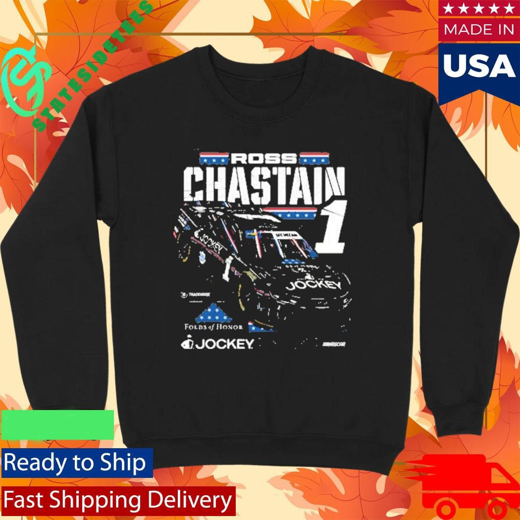 Ross Chastain #1 2026 Jockey Folds Of Honor Shirt