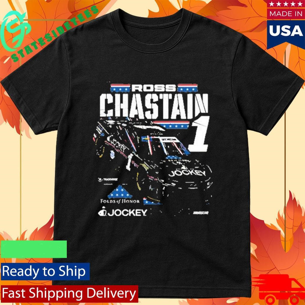 Ross Chastain #1 2026 Jockey Folds Of Honor Shirt