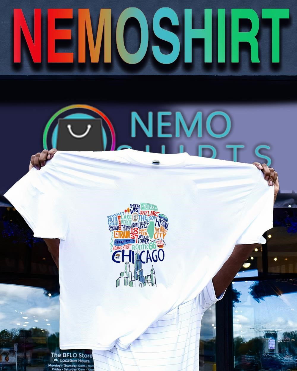 Route 66 Chicago Willis Tower iconic shirt