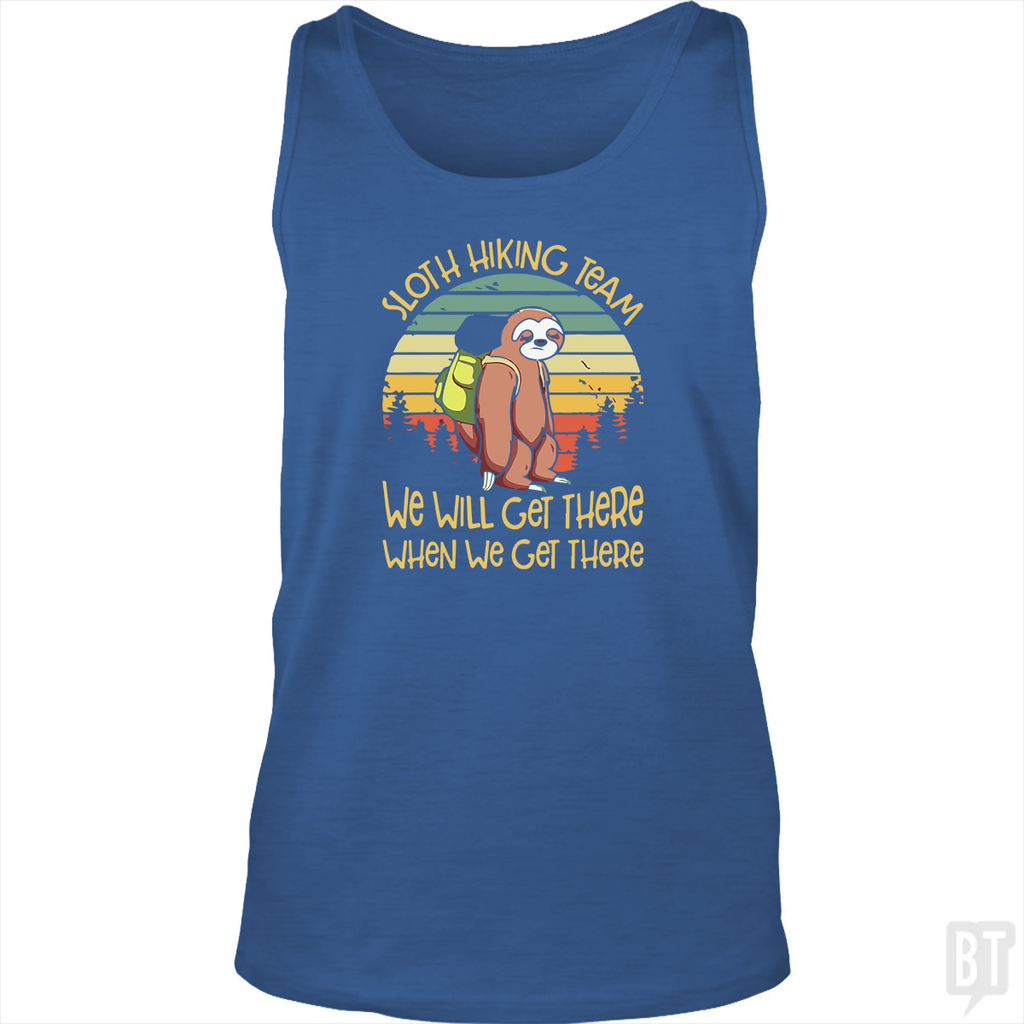 Funny Sloth Hiking Team Tank Top