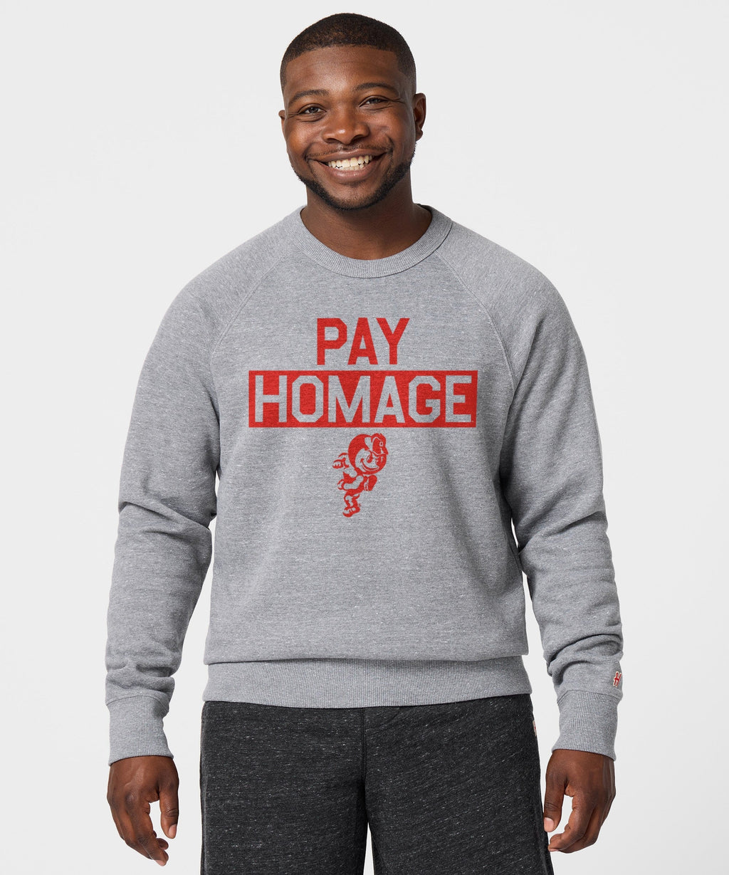 Running Brutus The Buckeye Pay Homage Crewneck
