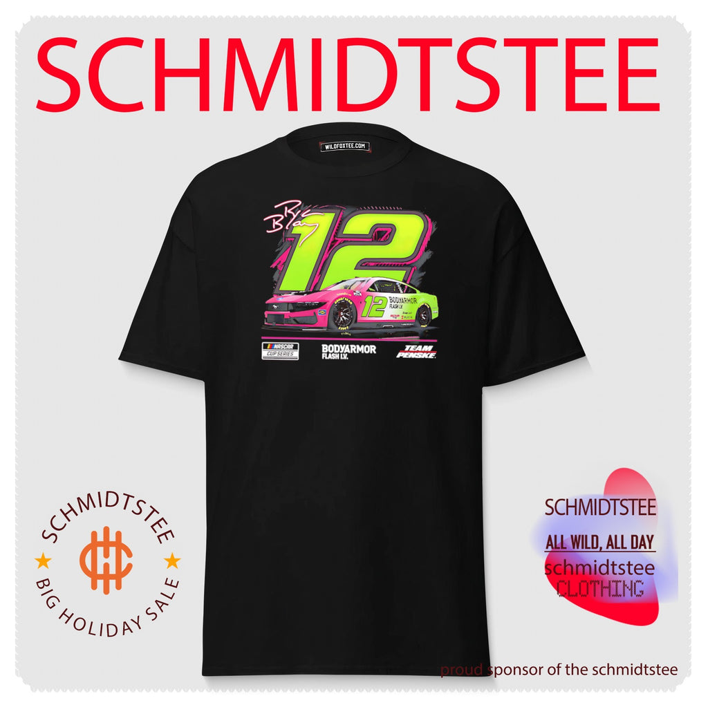 Ryan Blaney Team Penske no 12 Body Armor Flash IV signature shirt