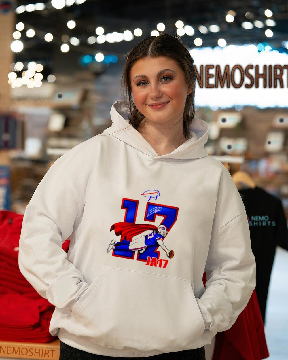 Josh Allen JA17 Buffalo Bills number 17 signature shirt