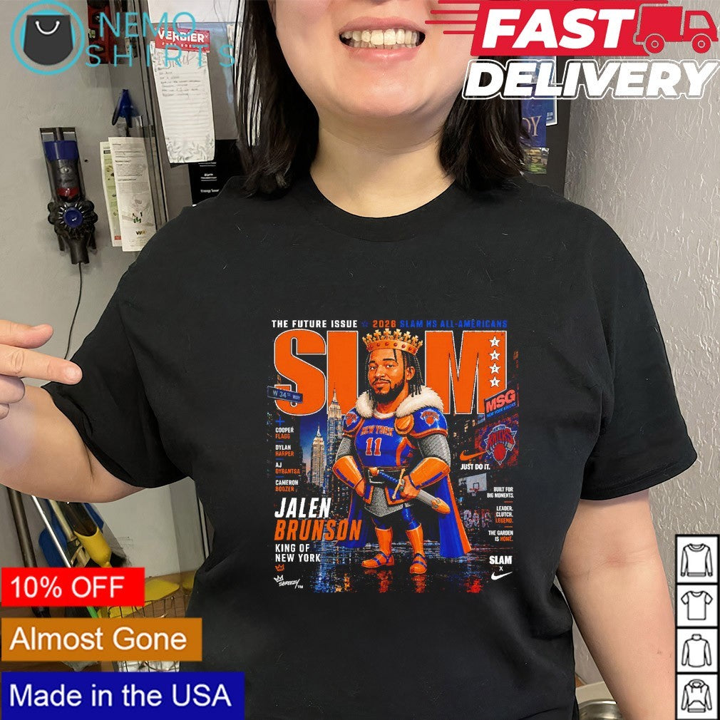 SLAM Jalen Brunson king of New York Knicks 2026 NBA Playoffs shirt
