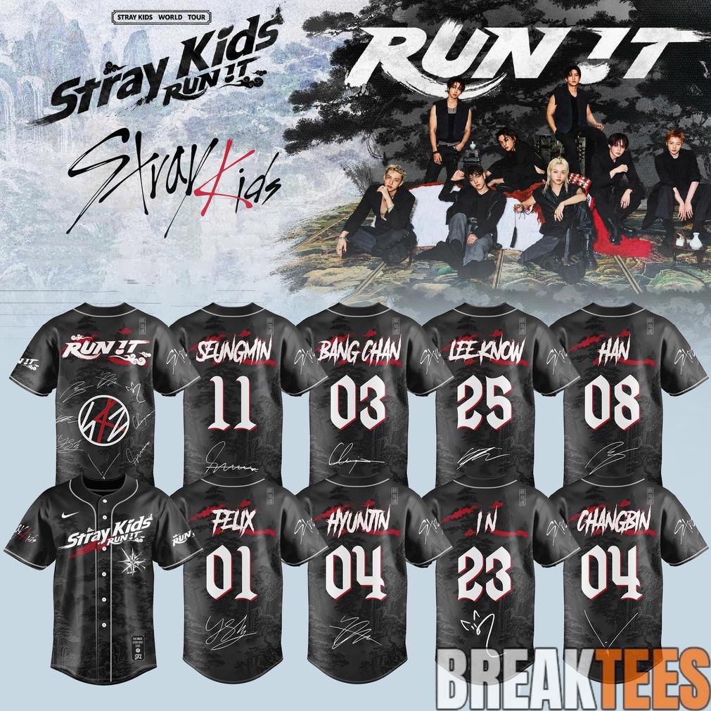STRAY KIDS RUN IT WORLD TOUR 2026 Edition Baseball Jersey