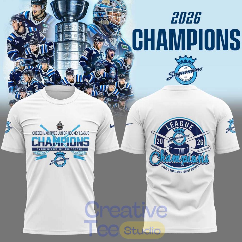 Saguenéens de Chicoutimi 2026 Quebec Maritime Junior Hockey League Champions T-Shirt