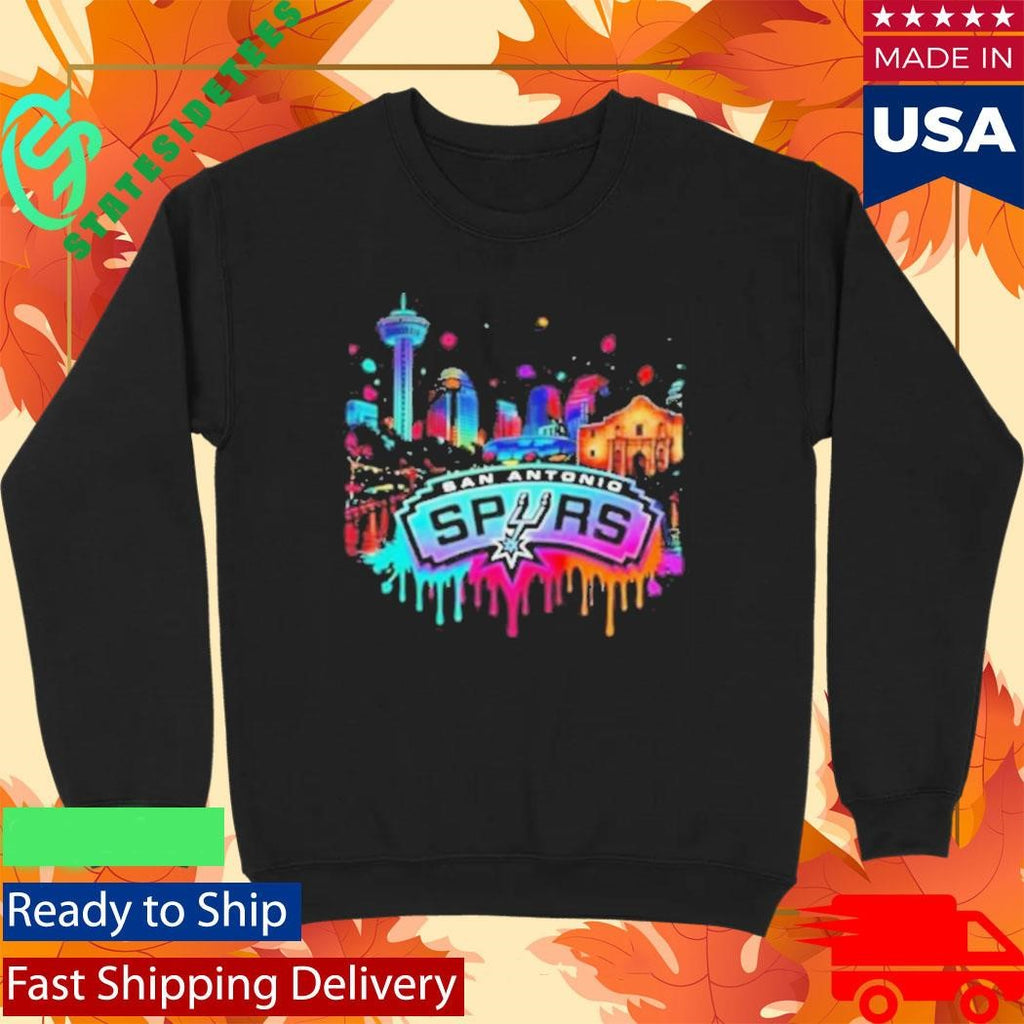 San Antonio Basketball Neon City Skyline Colorful Shirt