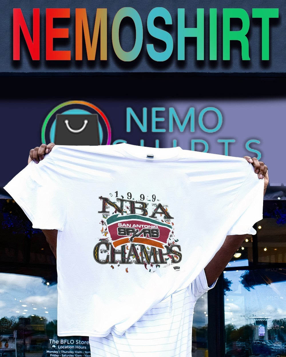 San Antonio Spurs 1999 NBA champs shirt